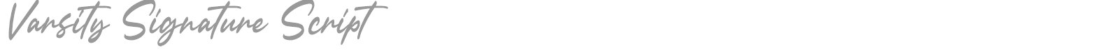 Varsity Signature Script font preview